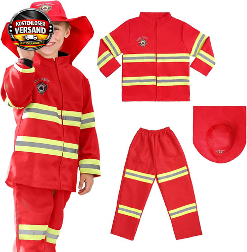 Feuerwehr kostüm set für - feuerwehr,