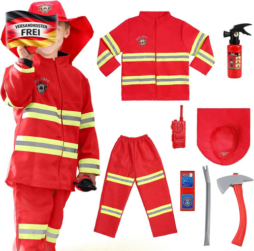 Kinder feuerwehr kostüm - feuerwehr, set